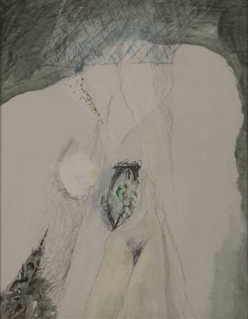 Raciti Mario Presenze assenze, 1991 Olio su tela cm. 40x30 firmato e...