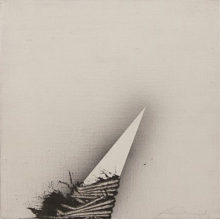 Scanavino Emilio La punta olio su tela cm. 30x30 firmato in basso a destra,...