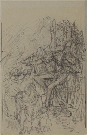 Kubin Alfred Senza titolo matita su carta cm 31,6x17 timbro a secco della...