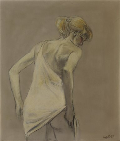 Cappelli Giovanni Studio di figura, 1985 tecnica mista su tela cm 60x50...