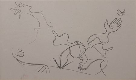 Licini Osvaldo Amalassunta, 1952 ca. disegno a matita su carta 20,6x30,50...