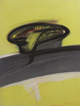 Vaglieri Tino Piatto che si rompe, 1984-1985 olio su tela cm 70x50 firmato...