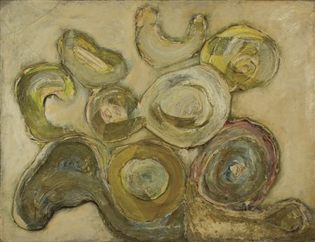 Gallizio Pinot Senza titolo, 1963 tecnica mista su carta applicata su tela di...