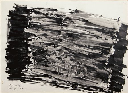 Pomodoro Arnaldo Studio per il muro, 1957 tempera china smalto su carta cm....