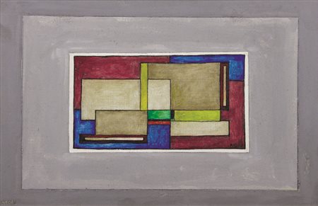 Radice Mario Composizione cft, fine anni '30 olio su tela cm. 29,5x44,7...