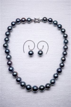 Demi-parure in perle Tahiti