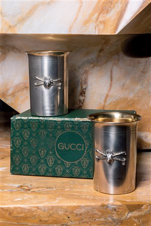 Gucci, biccheri in argento 800
