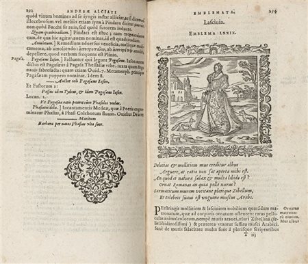 ALCIATO Andrea (1492-1550) - Omnia emblemata [CON:] MINOEM, Claudio. Notae post