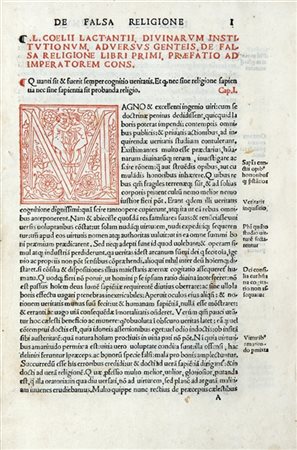 LATTANZIO, Lucio Cecilio Firmiano (250-317ca.) - Habes in hoc volumine lector..