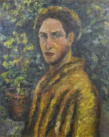 Guido Borgianni RITRATTO olio su tela, cm 75,5x60