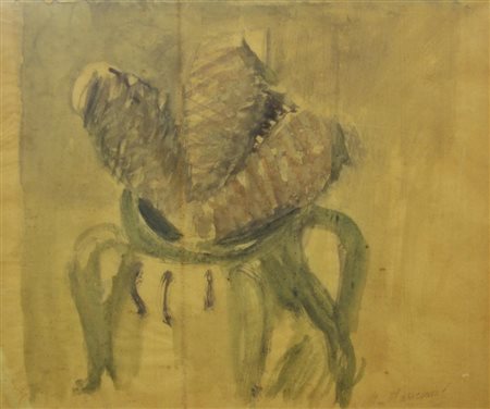 Mario Marcucci NATURA MORTA gouache e tempera su carta, cm 30x35 firma