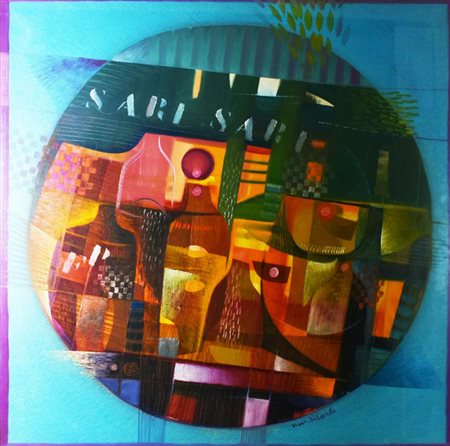 Vittorio Maria Di Carlo SARI SARI olio su tela, cm 100x100 firma e titolo sul...