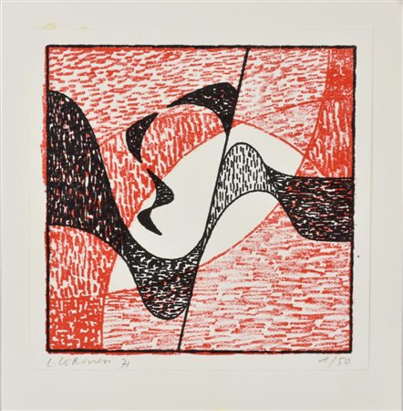Luigi Veronesi COMPOSIZIONE serigrafia, cm 13,5x13,5; es. 1/50 firmato,...