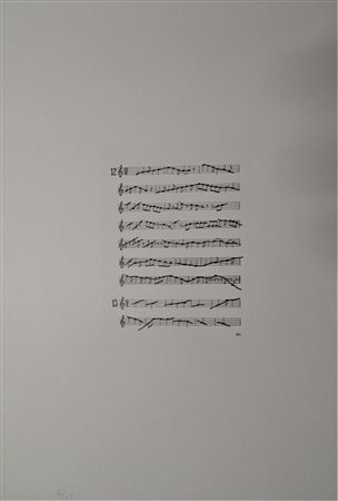 Giuseppe Chiari SENZA TITOLO litografia, cm 70x50 edizione ArteStudio...