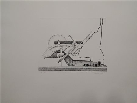 Sergio Borrini IL SEGNO INCISO incisione acquaforte, cm 23,5x29,5 su foglio...