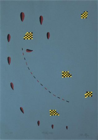 Mario Nigro SENZA TITOLO serigrafia, cm 48x33 firma e data es. 62/100...