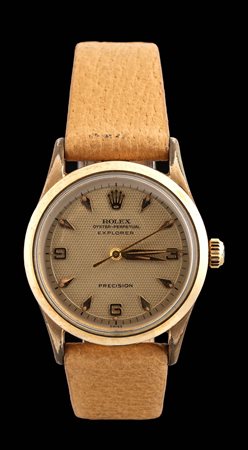 Rolex Explorer guilloche dial ref 5506 Gold filled ’1950