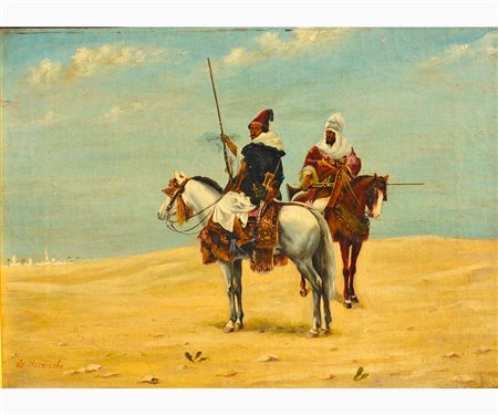 Due cavalieri Arabi, 1885 circa