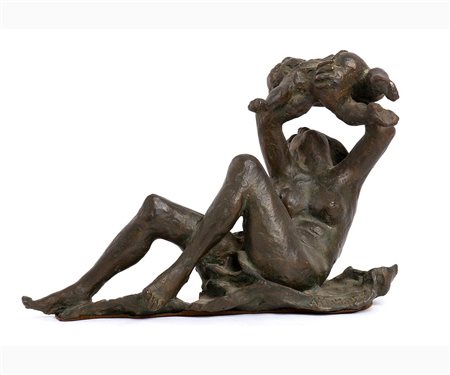 Donna con bambino, 1977