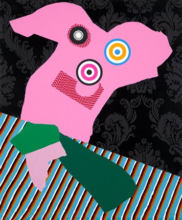 ENRICO BAJ (1927-2003) - Personaggio con cravatta, 1969