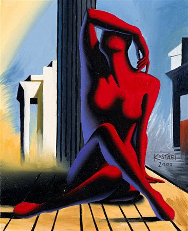MARK KOSTABI (1960) - Attesa architettonica, 2000