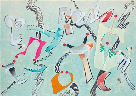 SERGIO DANGELO (1932) - The red points, 1983