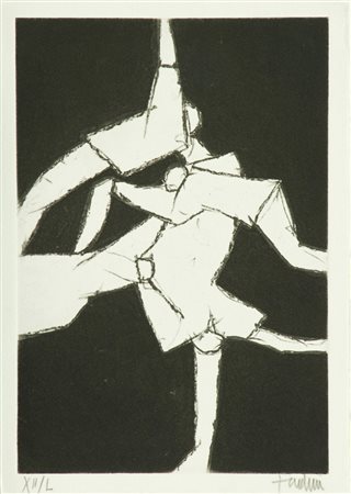 Emilio Tadini Figure Acquaforte di cm. 23,5x16, su carta di cm. 26x18,5, es....