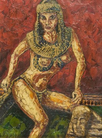 Marco Orsi Nefertiti Olio su cartone telato, cm. 40x30 Sul verso: firma e...