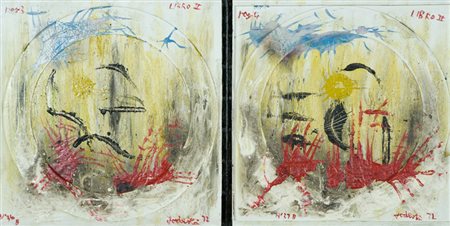 Massimo Podestà Libro, 1972 Tecnica mista su doppio panello di legno, cm....