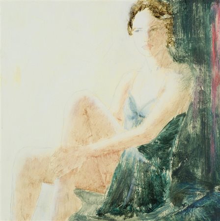 Francesco Giacomazzi Simona, 1996 Tecnica mista su tela, cm. 40x40 Firmato in...