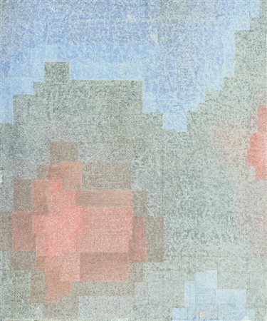 Franco Bulletti Struttura in due parti verso lo spazio azzurro, 1972 Tecnica...