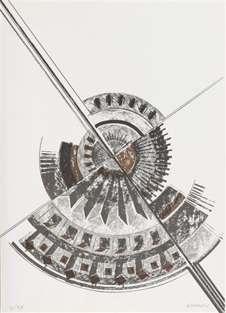 Giuseppe Calonaci Senza titolo Litografia su carta, cm. 69x50, es. 3/XX Firma...