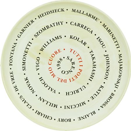 Sarenco (Isaia Mabellini) Tutti i poeti del mio cuore, 1998 Multiplo in...