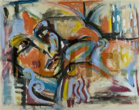 Raffaella Busdon Senza titolo Olio su tela, cm. 118x145 Sul verso: firma.