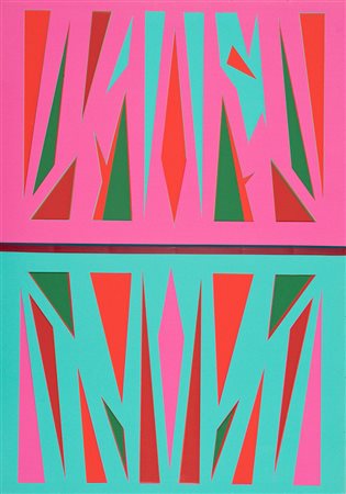 Giancarlo Caldini Collage astratto, 1972 Collage su tavola, cm. 96x68 Sul...