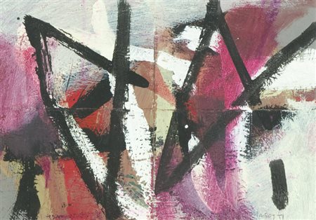 Giampaolo Masotti Senza titolo Olio su cartoncino, cm. 24x34 Firmato in basso...