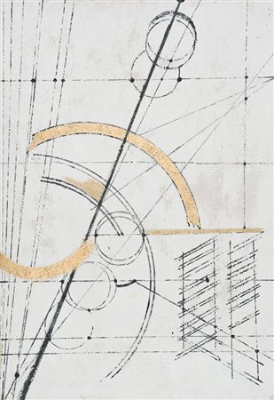 Anonimo Senza titolo Tecnica mista su tavola, cm. 100x70 La tavola presenta...