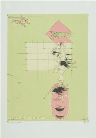 Fernando De Filippi Composizione Litografia su carta, cm. 50x35, es. 48/50,...