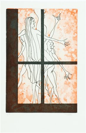 Agenore Fabbri Nudi Acquaforte di cm. 31,5x21,5, su carta di cm. 50x35, es....