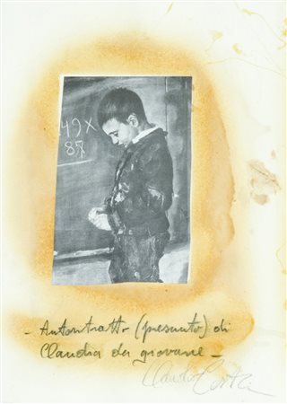 Claudio Costa Autoritratto Tecnica mista su carta, cm. 33x24 Firmato in basso...