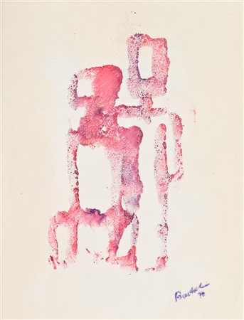 Luciano Bartolini Senza titolo, 1970 Aerografia su carta, cm. 28x22 Firma e...