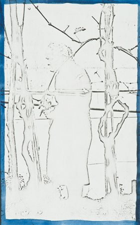 Luciano Bartolini Senza titolo, 1972 Tecnica mista su carta applicata su...