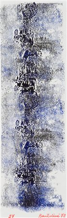 Luciano Bartolini Senza titolo, 1973 Tecnica mista su carta, cm. 25x7,7 Firma...