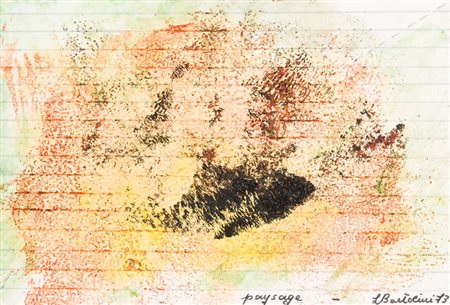 Luciano Bartolini Pajsage, 1973 Tecnica mista su carta, cm. 14x20 Firma e...