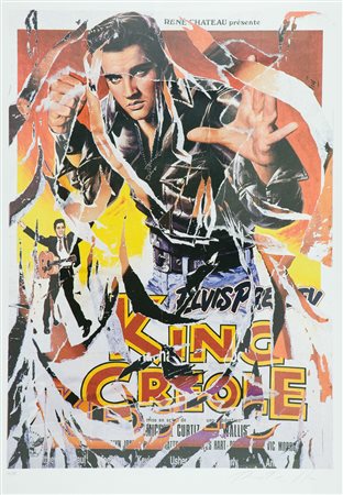 Mimmo Rotella King Creole Multiplo decollage, cm. 100x70, es. 35/125 Firma in...