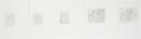 Mino Maccari Senza titolo Cartella contenente sette incisioni all'acquaforte,...