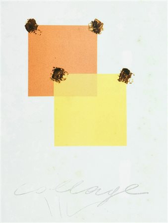 Aldo Mondino Collage Multiplo su carta, cm. 30x23,5, eseguito in esclusiva...