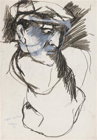 Natale Filannino Figura, 1961 Tecnica mista su carta, cm. 70,5x50 Firma, data...