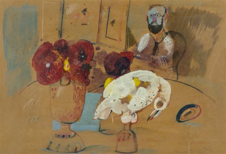 Antonio Possenti Senza titolo Tecnica mista su cartone, cm. 24,5x34,5 Firmato...