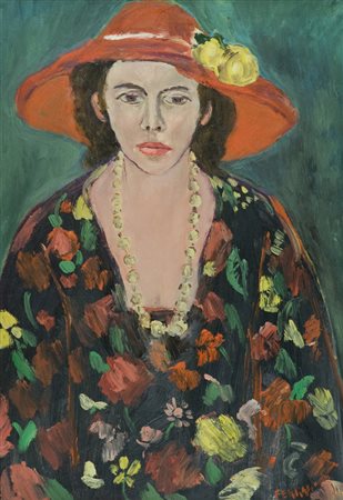 Franco Ferraro Figura femminile, 1978 Olio su tela, cm. 70x50 Firmato in...